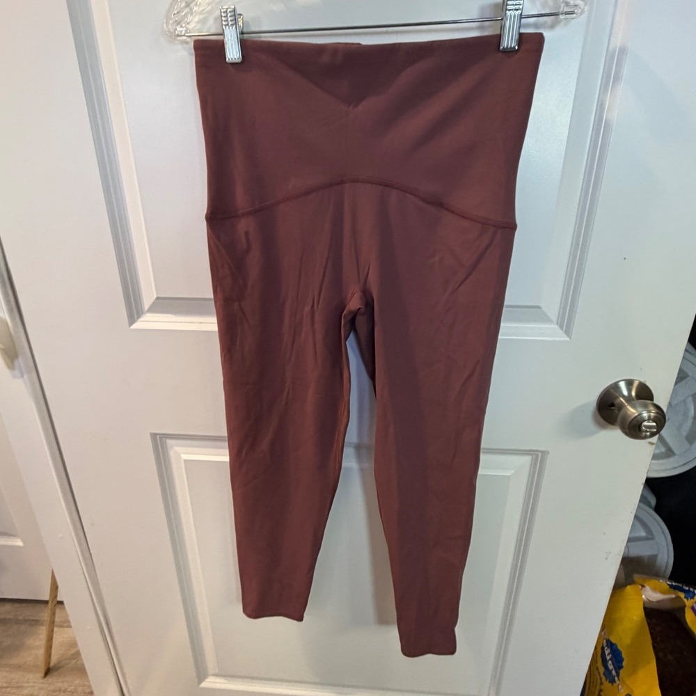 Spanx Womens Leggings High Waisted Booty Boost Mauve Size L